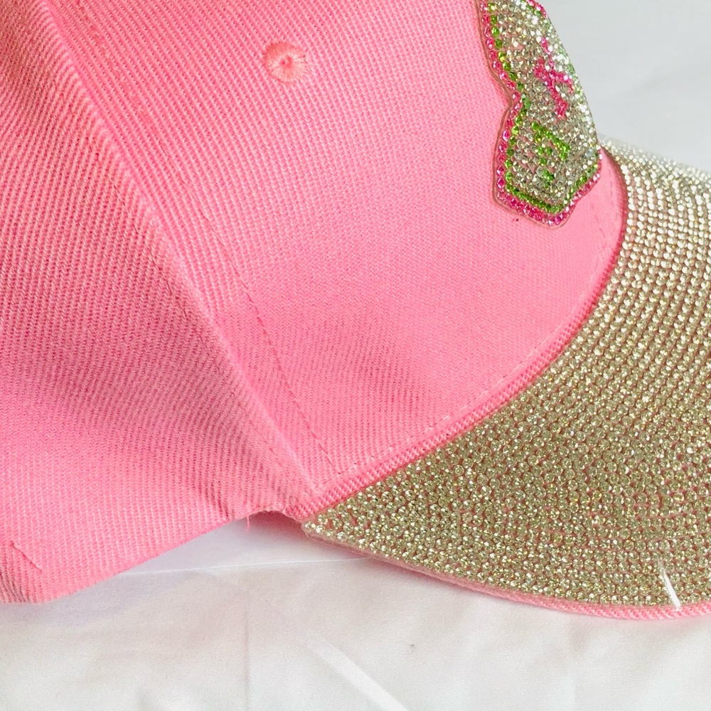 Pink Rhinestone Embellished Cap - Picture 10 of 11